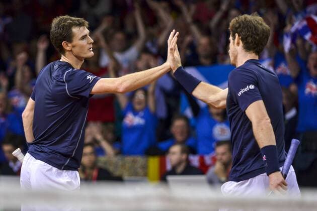 Belgium, Ghent, Nov. 27, 2015 - Davis Cup Final between Belgium and Great-Britain - Day 2 - David Goffin & Steve Darcis vs Jamie Murray & Andy Murray Danny Gys Reporters xxGYS 