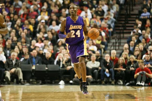 Nov. 28, 2015 - KOBE BRYANT (24) brings up the ball. The Portland Trailblazers hosted the Los Angeles Lakers at the Moda Center on November 28th, 2015. Photo by NBA Basketball Herren USA 2015 - Portland Trail Blazers vs. Los Angeles Lakers - ZUMAb135