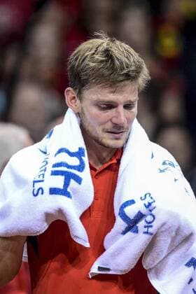- GENT, BELGIUM: Belgian David Goffin looks dejected after the fourth game in the Davis Cup tennis World Group final between Belgium and Great Britain, a game of Belgian David Goffin versus Britain s Andy Murray, Sunday 29 November 2015 at Flanders Expo in Gent. Britain won the final 3 to 1. DIRKxWAEM  x04749114x