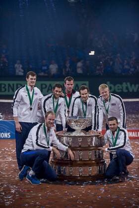 Belgium, Ghent, Nov. 29, 2015 - Davis Cup Final between Belgium and Great-Britain - Day 3 - David Goffin vs Andy Murray - Great Britain wins the Davis Cup Danny Gys Reporters xxGYS 
