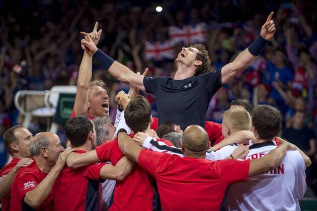 Belgium, Ghent, Nov. 29, 2015 - Davis Cup Final between Belgium and Great-Britain - Day 3 - David Goffin vs Andy Murray - Great Britain wins the Davis Cup Danny Gys Reporters xxGYS 
