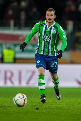 Sonntag, 29.11.2015, 1. Bundesliga, Saison 2015 2016, 14. Spieltag in Augsburg, FC Augsburg - VfL Wolfsburg, 0:0, Maximilian Arnold (Wolfsburg 27) DeFodi507