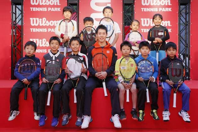 Kei Nishikori, November 30, 2015 : Japanese professional tennis player Kei Nishikori attends a press conference PK Pressekonferenz for Wilson New racket announcement and Tennis clinic in Tokyo, Japan. NoxThirdxPartyxSales  (qdwa044063)