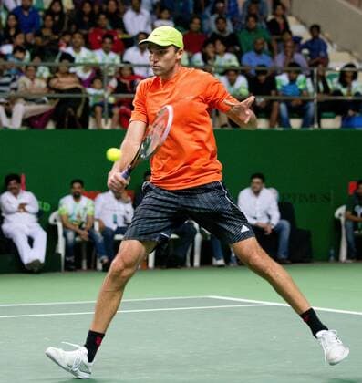 Champions Tennis League 2015, Hyderabad Aces Spieler Ivo Carlovic (CRO) Tennis - Champions Tennis League 2015 - - - Hyderabad - Telangana - India - 30 November 2015.