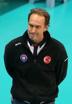 KAZAN, RUSSIA. DECEMBER 2, 2015. Halkbank s head coach Lorenzo Bernardi looks on in a 2015 16 Season CEV Champions League Group D Round 3 volleyball match against Zenit. VC Zenit Kazan won the game 3:0. Yegor Aleyev TASS  TS013016