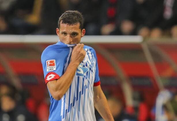 Kevin KURANYI, Hoff 22 Emotionen, enttaeuscht, Enttaeuschung, Frust, frustriert, Trauer ,traurig, verzweifelt, Verzweiflung FC INGOLSTADT - TSV 1899 HOFFENHEIM 1-1 Fussball 1. Bundesliga , Ingolstadt, am 05.12.2015, 15.Spieltag, Saison 2015 2016, 1.Liga, 1.Bundesliga, FCB
