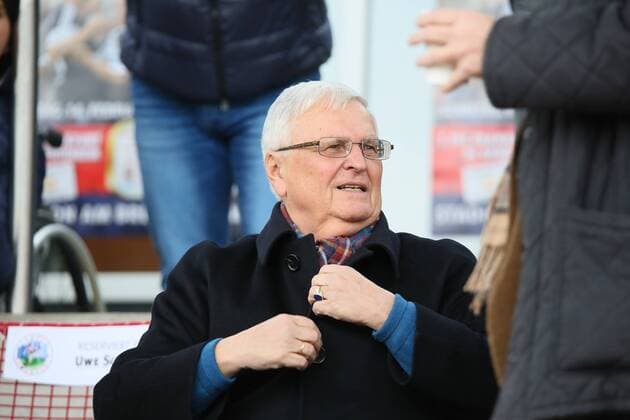 Der ehemalige DFB-Präsident Dr. Theo Zwanziger im Stadion - 1. FFC Frankfurt vs. SC Sand, Stadion am Brentanobad