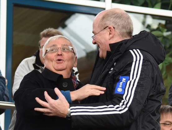 06.12.2015, xblx, Fussball 1.Bundesliga Damen, 1.FFC Frankfurt - SC Sand, emspor, v.l. Theo Zwanziger, Manager Siegfried Dietrich (1.FFC Frankfurt)