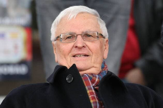 Dr. Theo Zwanziger (ehemaliger DFB-Präsident, Ex-Präsident, a.D.), Porträt, Portrait, als Zuschauer im Publikum, Fussball, Allianz Frauen-Bundesliga, 1. FFC Frankfurt - SC Sand, xozx