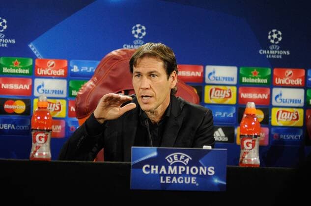 FuÃŸball, Champions League, AS Rom PK 08.12.2015. Technical Center Fulvio Bernardini, Rome, Italy. Uefa Champions League, Group Stage. International press conference PK Pressekonferenz AS Roma with coach Rudi Garcia. Roma play BATE on 9th Dec. xACTIVAx  ActionPlus11687129