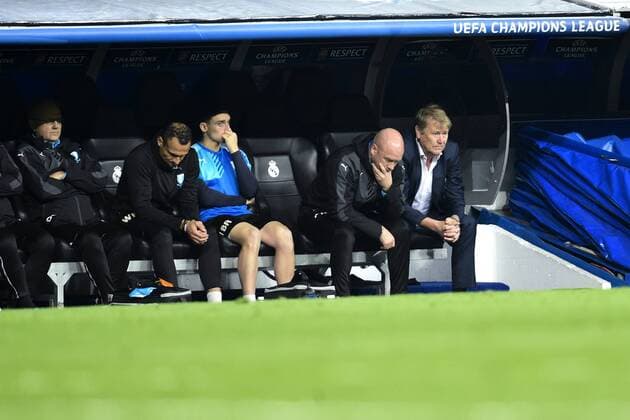 Fußball, Champions League, Real Madrid - Malmö FF 151208 Malmö FFs tränare ÃÖge Hareide deppar efter fotbollsmatchen i Champions League mellan Real Madrid och Malmö FF den 8 december 2015 i Madrid.  Copyright: LUDVIGxTHUNMAN BB151208LT125
