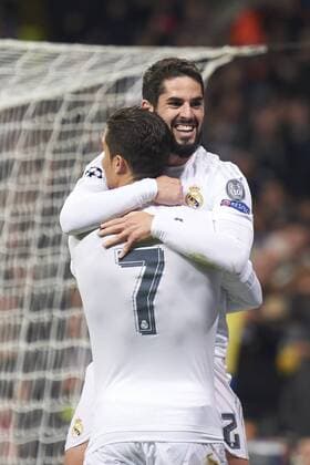 Dec. 8, 2015 - Madrid, Spain - Cristiano Ronaldo (forward, Real Madrid F.C.), Isco (midfielder, Real Madrid F.C.) in action during the UEFA Champions League match between Real Madrid and Malmo FF at Santiago Bernabeu on December 8, 2015 in Madrid Real Madrid vs Malmo FF. UEFA Champions League.  - ZUMAg15_