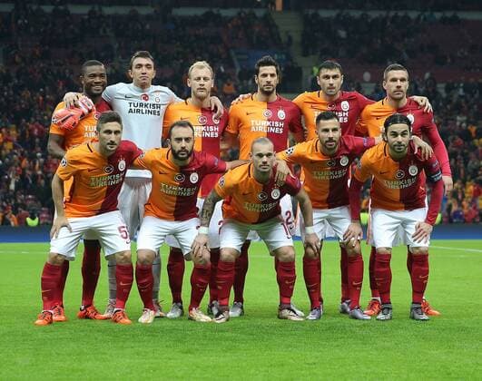 UEFA Champions League Group C soccer match between Galatasaray - Astana in Istanbul, Turkey, 08 December 2015. Fial Score: Galatasaray 1 - Astana 1 Pictured: Galatasaray teamphoto. 