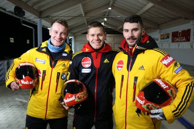 9.12.2015: Skeleton: Königssee: Michael Zachrau + Christopher Grotheer + Axel Jungk
