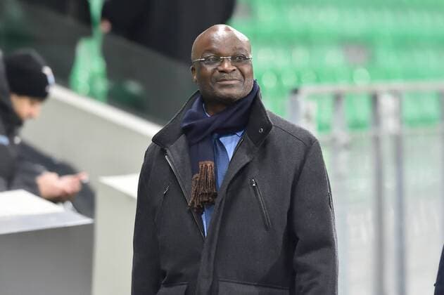 Roger Milla (ancien joueur de saint etienne) FOOTBALL : AS Saint Etienne vs Lazio Rom - Europaliga League -10 12 2015 FredericChambertx 