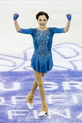 Dec. 12, 2015 - Russia s 2015 World Junior champion EVGENIA MEDVEDEVA performs in the Ladies Senior - Free program during the 21st ISU Grand Prix of Figure skating Eiskunstlauf Final in Barcelona - The ISU Grand Prix of Figure Skating Final, to be held jointly with the ISU Junior Grand Prix Final, is the crowning event of the Grand Prix Series circuit and the second most important event for the International Skating Union (ISU) after the World Championships. 21st ISU Grand Prix of Figure Skating Final - Day 3 - ZUMAo105