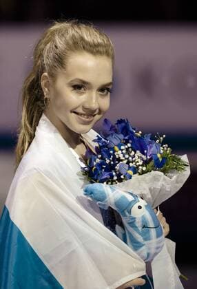 Dec. 12, 2015 - Russia s ELENA RADIONOVA, Bronze medallist in the Ladies competition of the 21st ISU Grand Prix of Figure skating Eiskunstlauf Final in Barcelona, poses for a photo - The ISU Grand Prix of Figure Skating Final, to be held jointly with the ISU Junior Grand Prix Final, is the crowning event of the Grand Prix Series circuit and the second most important event for the International Skating Union (ISU) after the World Championships. 21st ISU Grand Prix of Figure Skating Final - Day 3 - ZUMAo105