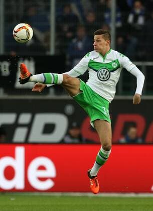 Julian Draxler Einzelbild Freisteller Aktion Fußball Fussball DFL erste 1.Bundesliga Herren Saison 2015 2016 12.12.2015 VfL Wolfsburg vs. Hamburger SV HSV