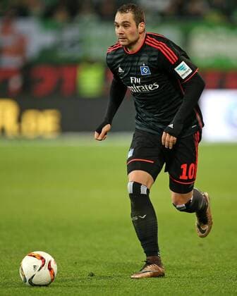 12.12.2015, Fussball 1.Bundesliga 2015 2016, 16.Spieltag, VfL Wolfsburg - Hamburger SV, in der Volkswagen Arena, Wolfsburg. Pierre-Michel Lasogga (Hamburg) 