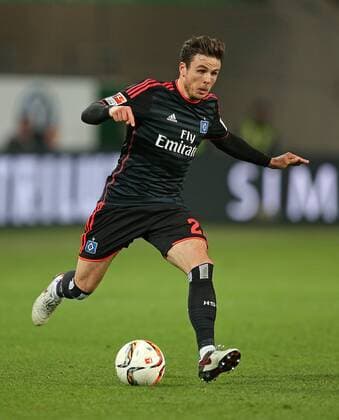 12.12.2015, Fussball 1.Bundesliga 2015 2016, 16.Spieltag, VfL Wolfsburg - Hamburger SV, in der Volkswagen Arena, Wolfsburg. Nicolai Müller (Hamburg) 