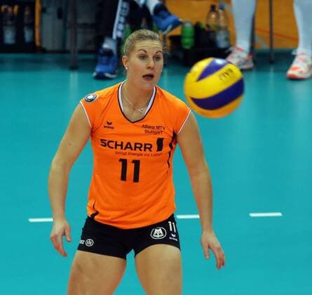 Allianz MTV Stuttgart - Köpenicker SC Berlin Deutschland, Stuttgart, 13.11.2015, Volleyball, 1. Bundesliga Frauen, Saison 2015 2016, Allianz MTV Stuttgart - Köpenicker SC Berlin: Lisa Thomsen (Allianz MTV Stuttgart).