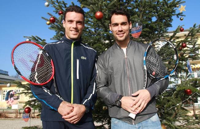 Tennis Präsentation von Roberto Bautista-Agut (li.) und Fabio Fognini (re.), Topspieler für die BMW Open by FWU AG 2016 München 14.12.2016