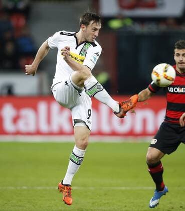DRMIC Josip Team Borussia Moenchengladbach DFL Fussball Bundesliga Saison 2015-2016 Spiel Bayer 04 Leverkusen-Borussia Moenchengladbach 5 : 0 am 12. Dezember 2015 in der Bayarena in Leverkusen 