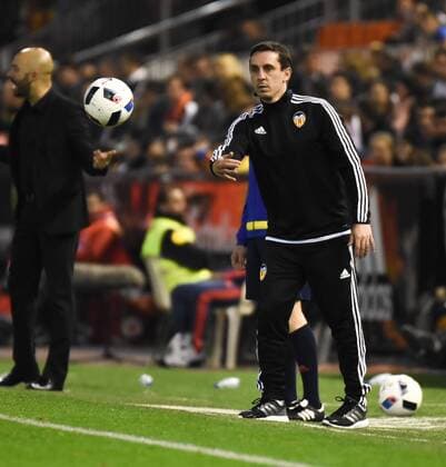 Valencia s coach Gary Neville during Spain King Cup match. December 16, 2015.  (2015121626)
