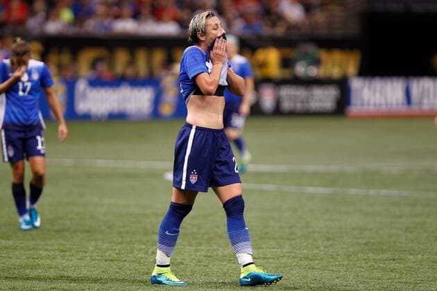 16 December 2015: Abby Wambach 20 of the United States reacts to a play during an exhibition game against China at the Mercedes-Benz Superdome in New Orleans, LA. (Photo by Tyler Kaufman Icon Sportswire) SOCCER: DEC 16 Womens - USA v China PR Icon234151215009 EDITORIAL USE ONLY