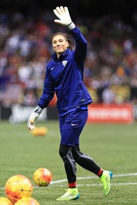 December 16, 2015: United States of America goalkeeper Hope Solo (1) waves to the fans before the match between the US Women s National Soccer Team and China PR at the Mercedes Benz Superdome in New Orleans Louisiana. Â© SOCCER 2015: USWNT vs CHINA PR DEC 16 - ZUMAc04_