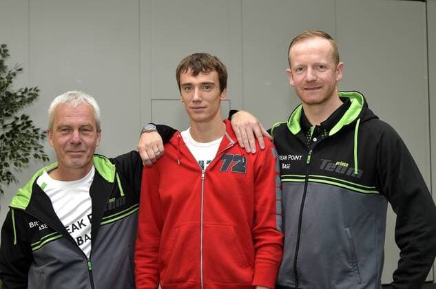 17-122015 pmk MX151690 Tennis Herren Gerry-Weber-Breakpoint-Base Burghard RIEHMANN -Trainer- Andrei KUZNETSOW RUS Normann BUECHTER -Physiotherapeut-
