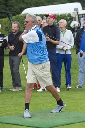 Joerg WONTORRA, Jörg, Fernsehmoderator, Aktion, Promi-Golfturnier zugunsten des RTL Spendenmarathon Wir helfen Kindern , 24.08.2015. Â