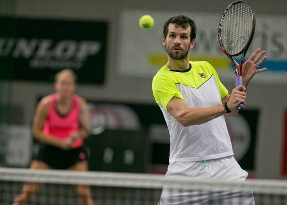 Anna-Lena Groenefeld und Philipp Petzschner Deutsche Meisterschaft in Biberach an der Riß, 44. Deutschen Hallenmeisterschaften 2015 Tennis - Deutsche Meisterschaft 2015 - Deutsche Meisterschaft - - Biberach an der Riss - Baden-Wuerttemberg - Germany - 18 December 2015.