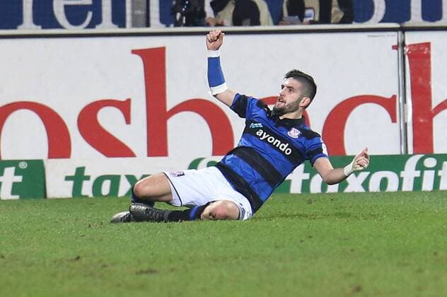 Frankfurt TOR: Fanol Perdedaj (FSV Frankfurt) trifft zum 1:0 und jubelt Copyright: RRZ Eibner-Pressefoto EP_RRZ