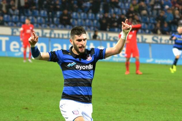 Frankfurt TOR: Fanol Perdedaj (FSV Frankfurt) trifft zum 1:0 und jubelt Copyright: Roskaritzx Eibner-Pressefoto EP_rrz