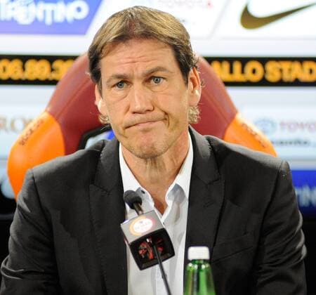 FuÃŸball, PK Rudi Garcia - AS Rom 19.12.2015. Technical Center Fulvio Bernardini, Rome, Italy. press conference PK Pressekonferenz AS Roma, shows coach Rudi Garcia discussing the next game versus Genoa on Sunday 20th December xSalvatorexFornellix  ActionPlus11689960