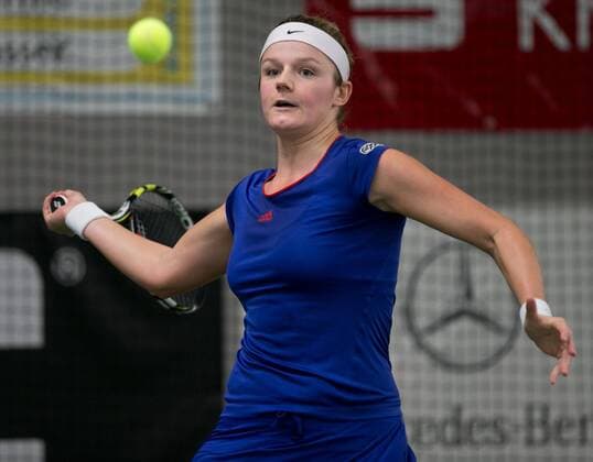 Anna Zaja (GER) Deutsche Meisterschaft in Biberach an der Riß, 44. Deutschen Hallenmeisterschaften 2015 Tennis - Deutsche Meisterschaft 2015 - Deutsche Meisterschaft - - Biberach an der Riss - Baden-Wuerttemberg - Germany - 20 December 2015.