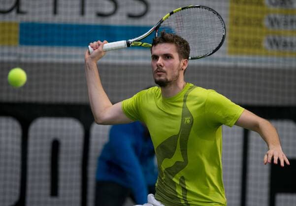 Oscar Otte (GER) Deutsche Meisterschaft in Biberach an der Riß, 44. Deutschen Hallenmeisterschaften 2015 Tennis - Deutsche Meisterschaft 2015 - Deutsche Meisterschaft - - Biberach an der Riss - Baden-Wuerttemberg - Germany - 20 December 2015.