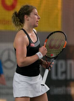 Anna-Lena Friedsam (GER) macht die Faust und jubelt, Jubel, Emotion,Deutsche Meisterschaft in Biberach an der Riß, 44. Deutschen Hallenmeisterschaften 2015 Tennis - Deutsche Meisterschaft 2015 - Deutsche Meisterschaft - - Biberach an der Riss - Baden-Wuerttemberg - Germany - 20 December 2015.