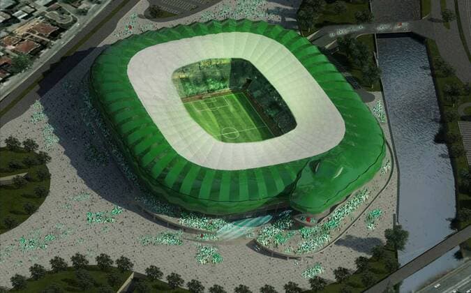 Bursa, Bursaspor new arena named Timsah Arena ( Crocodile Arena ). Aufnahmedatum geschätzt 