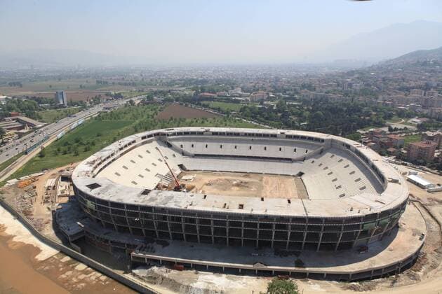 Bursa, Bursaspor new arena named Timsah Arena ( Crocodile Arena ). Aufnahmedatum geschätzt 