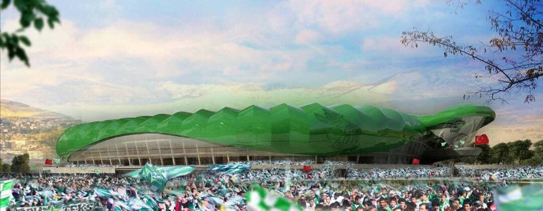 Bursa, Bursaspor new arena named Timsah Arena ( Crocodile Arena ). Aufnahmedatum geschätzt 