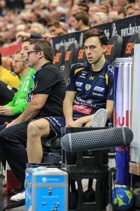 Kiel, Sparkassen Arena, DKB Handball, 1. Bundesliga , Saison 2015 2016, THW Kiel - Rhein Neckar Löwen, Patrick Groetzki(RNL) verletzte sich