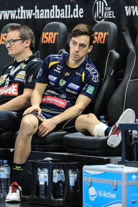 Kiel, Sparkassen Arena, DKB Handball, 1. Bundesliga , Saison 2015 2016, THW Kiel - Rhein Neckar Löwen, Patrick Groetzki(RNL) verletzte sich