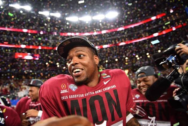 December 31, 2015: Alabama Crimson Tide running back Derrick Henry (2) celebrates after winning the Goodyear Cotton Bowl Classic between the Michigan State Spartans and the Alabama Crimson Tide at the AT&T in Dallas, Texas. NCAA College League USA Football 2015: Goodyear Cotton Bowl Classic Michigan State vs Alabama DEC 31 - ZUMAc04_