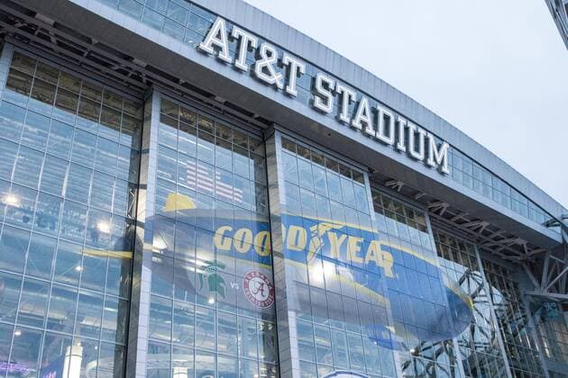 31 DEC 2015: Signage before the NCAA College League USA Football Semifinal - Cotton Bowl game between the Alabama Crimson Tide and the Michigan State Spartans at AT&T Stadium in Arlington, Texas. (Photo by Matthew Pearce Icon Sportswire) NCAA FOOTBALL: DEC 31 College Football Playoff Semifinal - Cotton Bowl- Michigan State v Alabama Icon16915123115 EDITORIAL USE ONLY