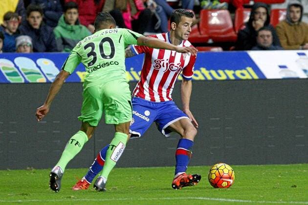 Spanish League match between Sporting and Getafe. In this picture, Luis Hernandez. xTUERO-ARIASx 