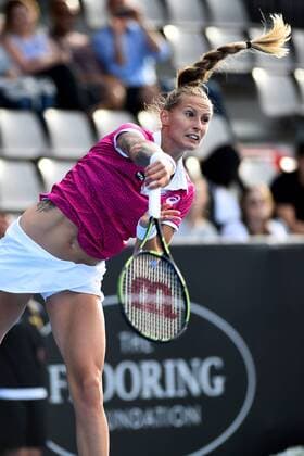 04.01.2016. Auckland, New Zealand. Polona Hercog (SLO) during the 2016 ASB Classic Womens. ASB Tennis Centre, Auckland, New Zealand. Monday 4 January 2016. Copyright xAndrewxCornagax  ActionPlus11693975