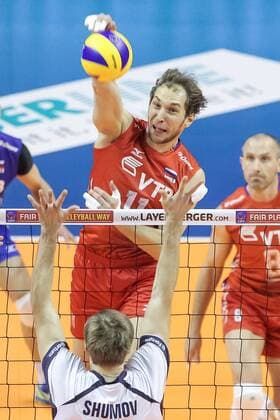 Volleyball, EM Quali, Finnland - Russland 05.01.2016 BERLIN Mens Volleyball European Olympic Qualification Tournament in Berlin ( Finland - Russia ) - ANDREY ASHCHEV  20160105FNMG019