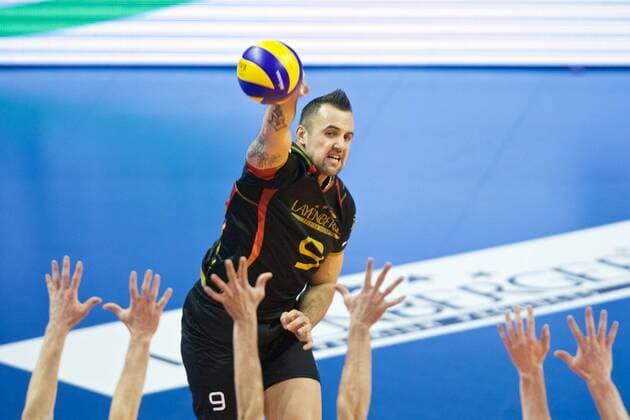 Volleyball Berlin 05.01.2016 European Continental Olympic Qualification Tournament Männer Herren Belgien (BEL) - Deutschland (GER) György Grozer (Deutschland, No.09)